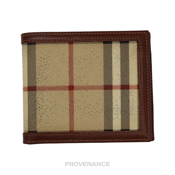 🔴 Burberry Bifold Wallet - Nova Check Brown - Picture 1 of 8